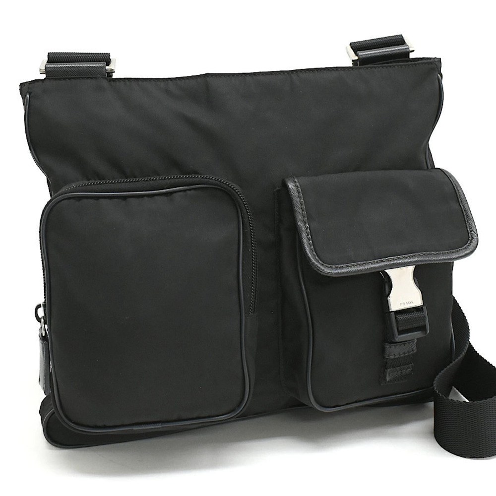 Prada Tessuto Crossbody Bag VIAGGIO Nero Black Triangle Plate